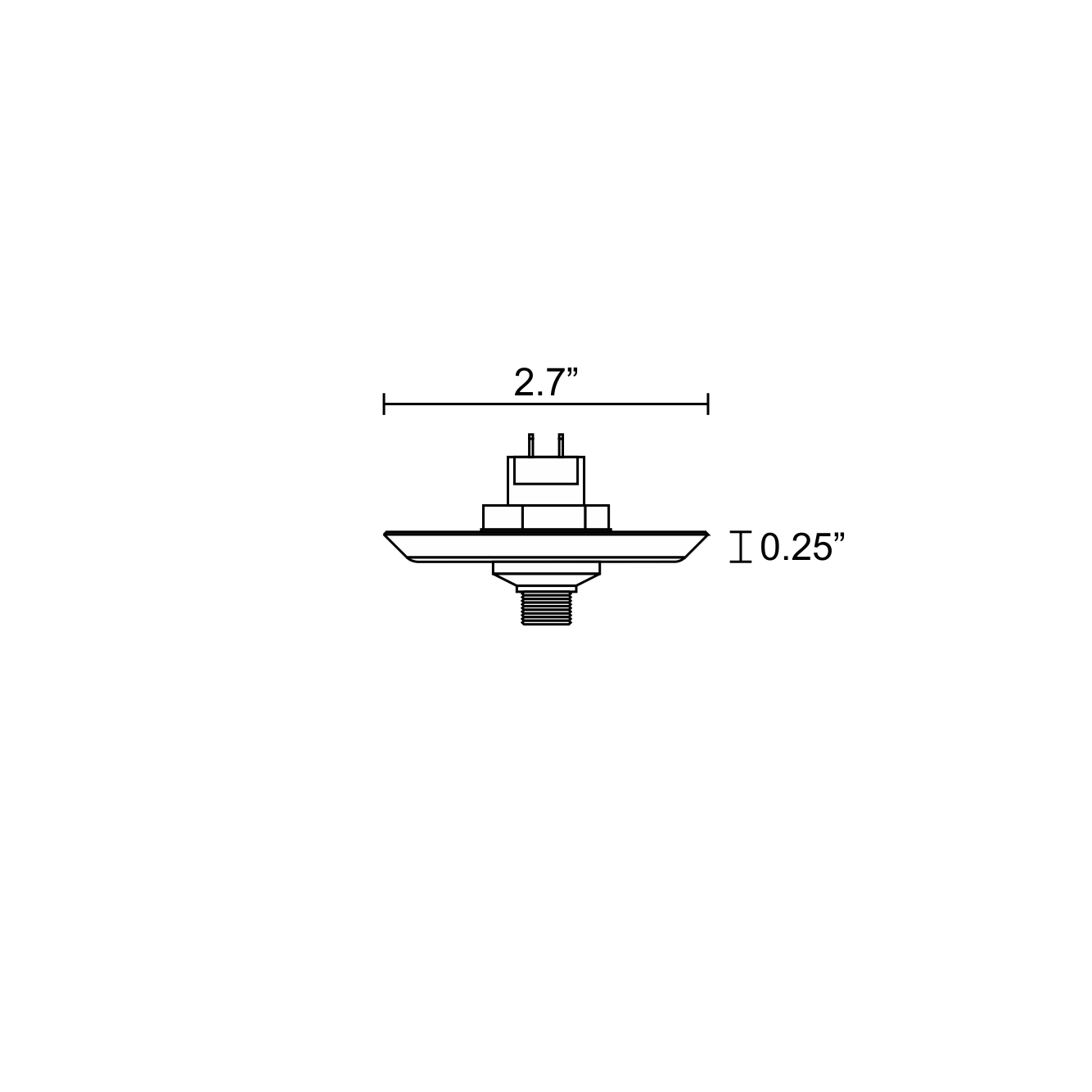 12V 2  And 4  Fast Jack LED Monopoint Canopies