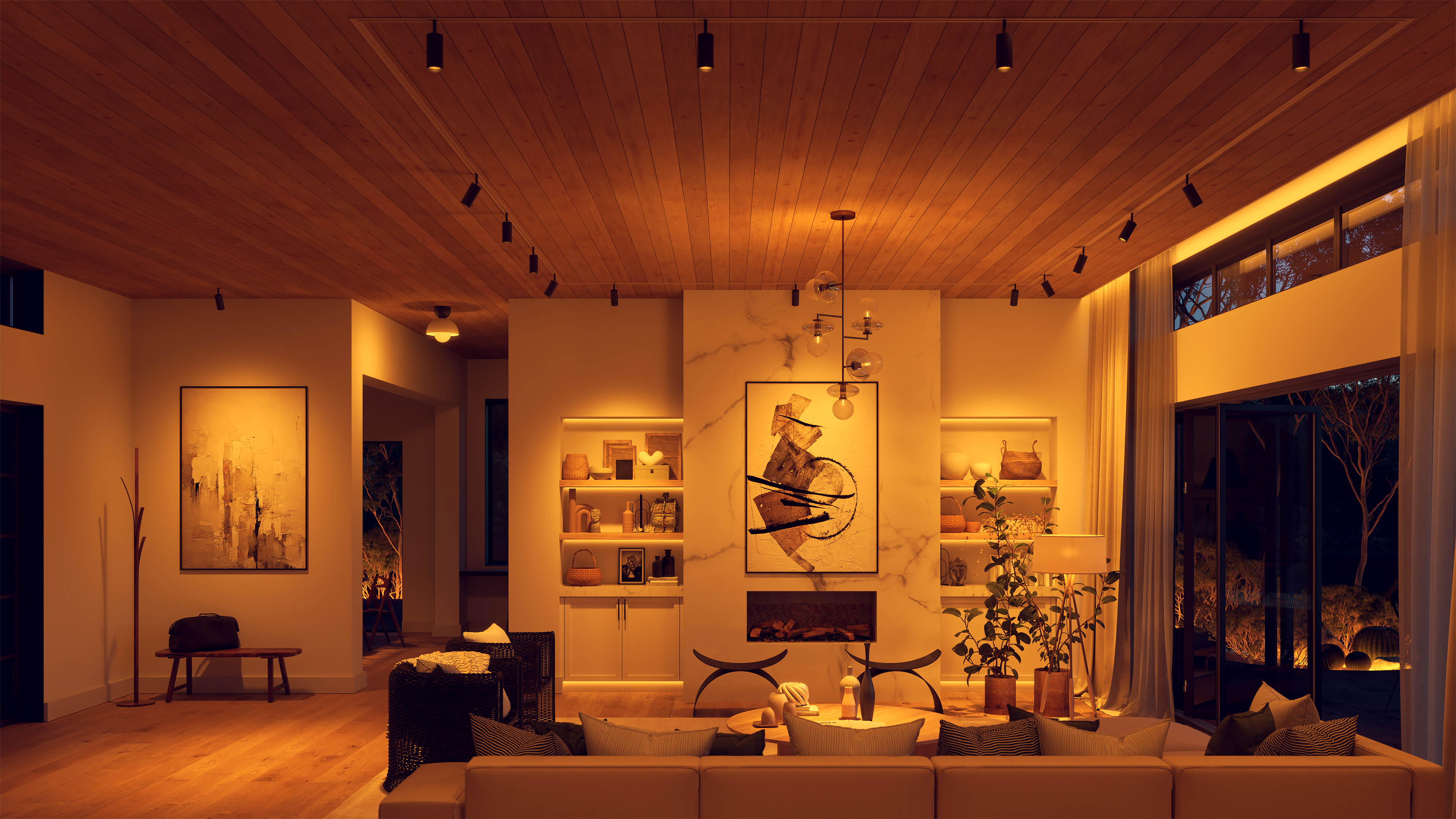 TruTrack Trim Magnetic, Light Channel .6 Millwork, A19 Pure Smart Bulb