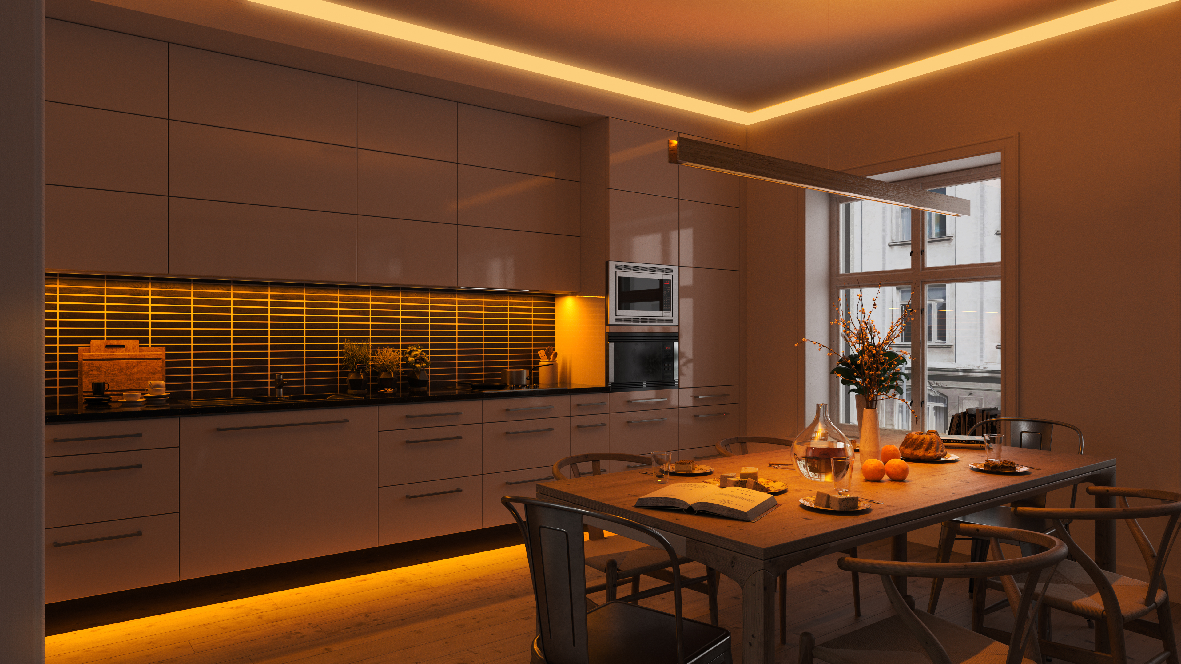 Light Channel Complete Fixture 0.6" Surface Mount 24VDC, Tunable White