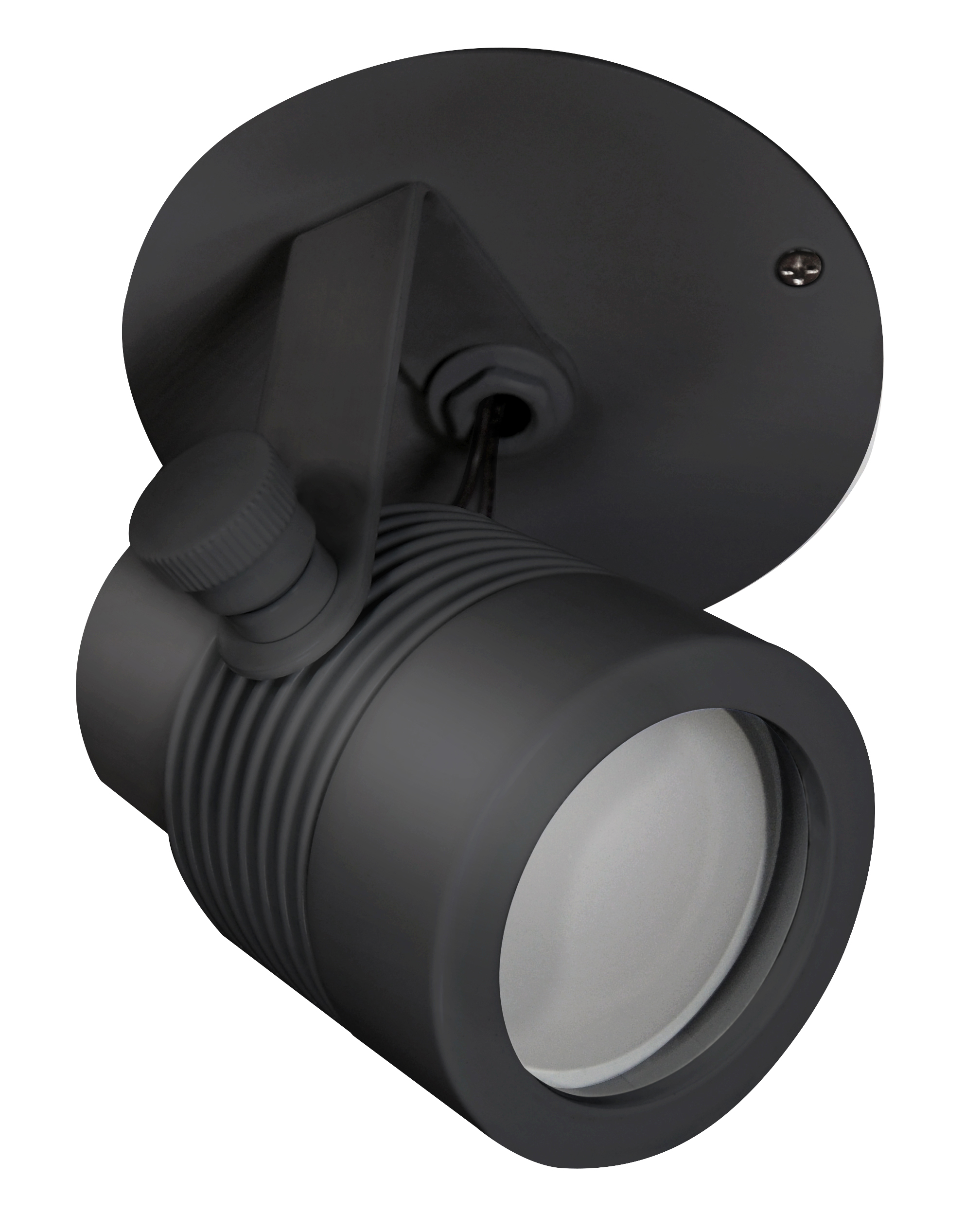 Outdoor Monopoint Micro Fixture 12V Surface Mount, Black with Canopy - Click to Enlarge
