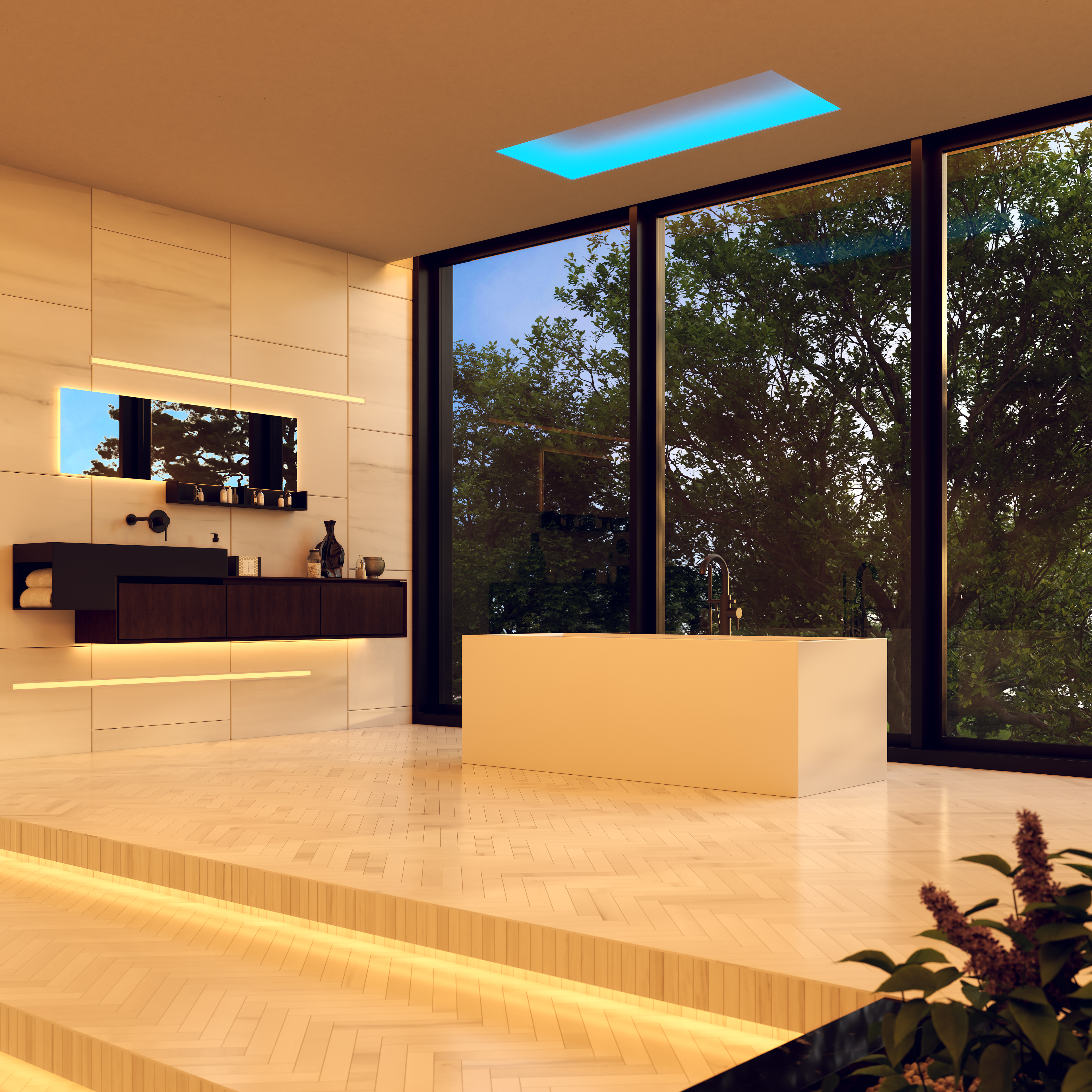 TruLine Trim 1.6A TruColor&trade; RGBTW 24VDC, 5/8" Recessed LED System - Click to Enlarge