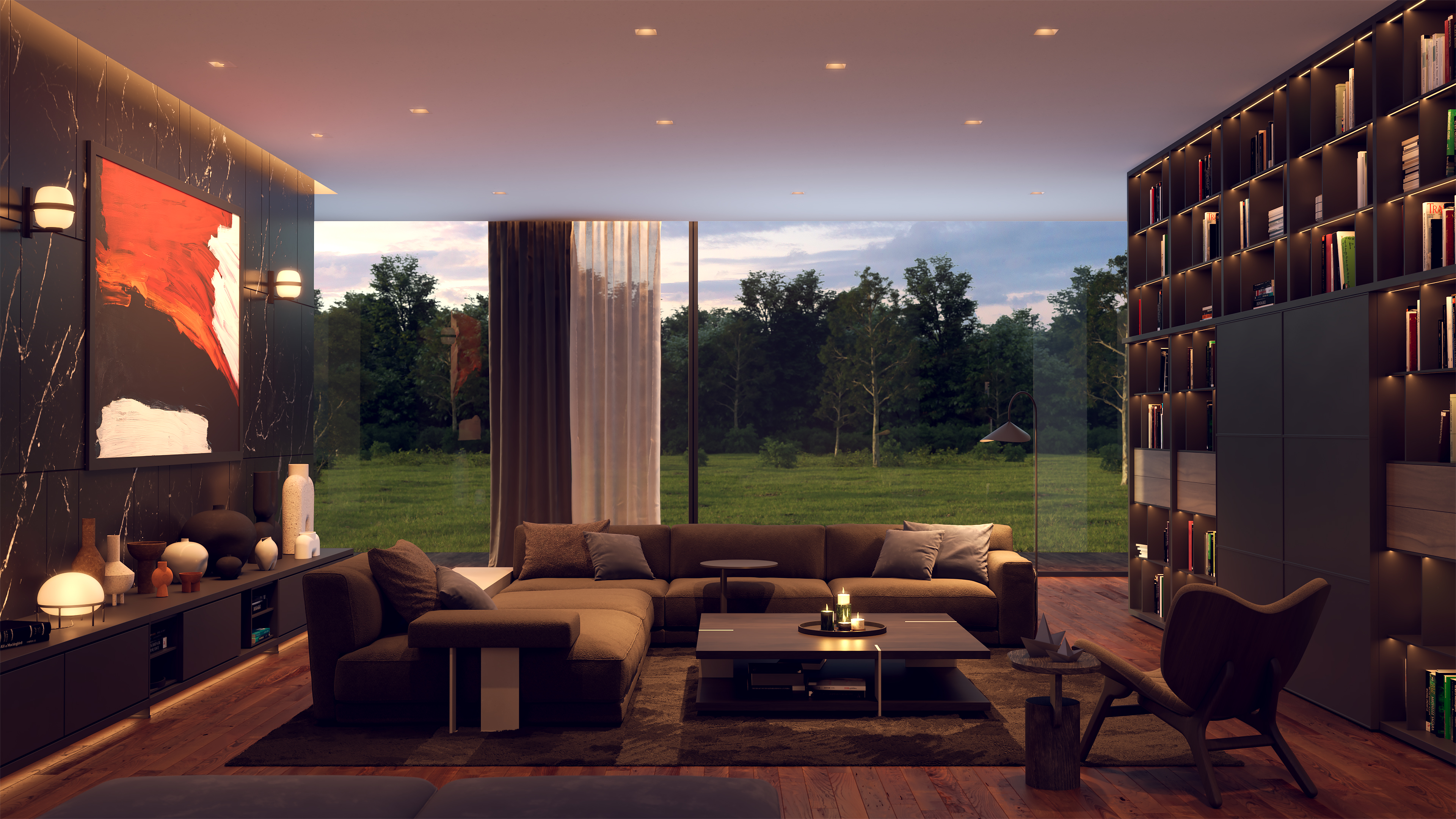 Light Channel 0.6" Recessed Millwork TruColor&trade; RGBTW, Luca 3.5" TruColor&trade; RGBTW Recessed Fixed and Adjustible Downlight,<br />Luca 3.5" TruColor&trade; RGBTW Recessed Wall Wash Downlight