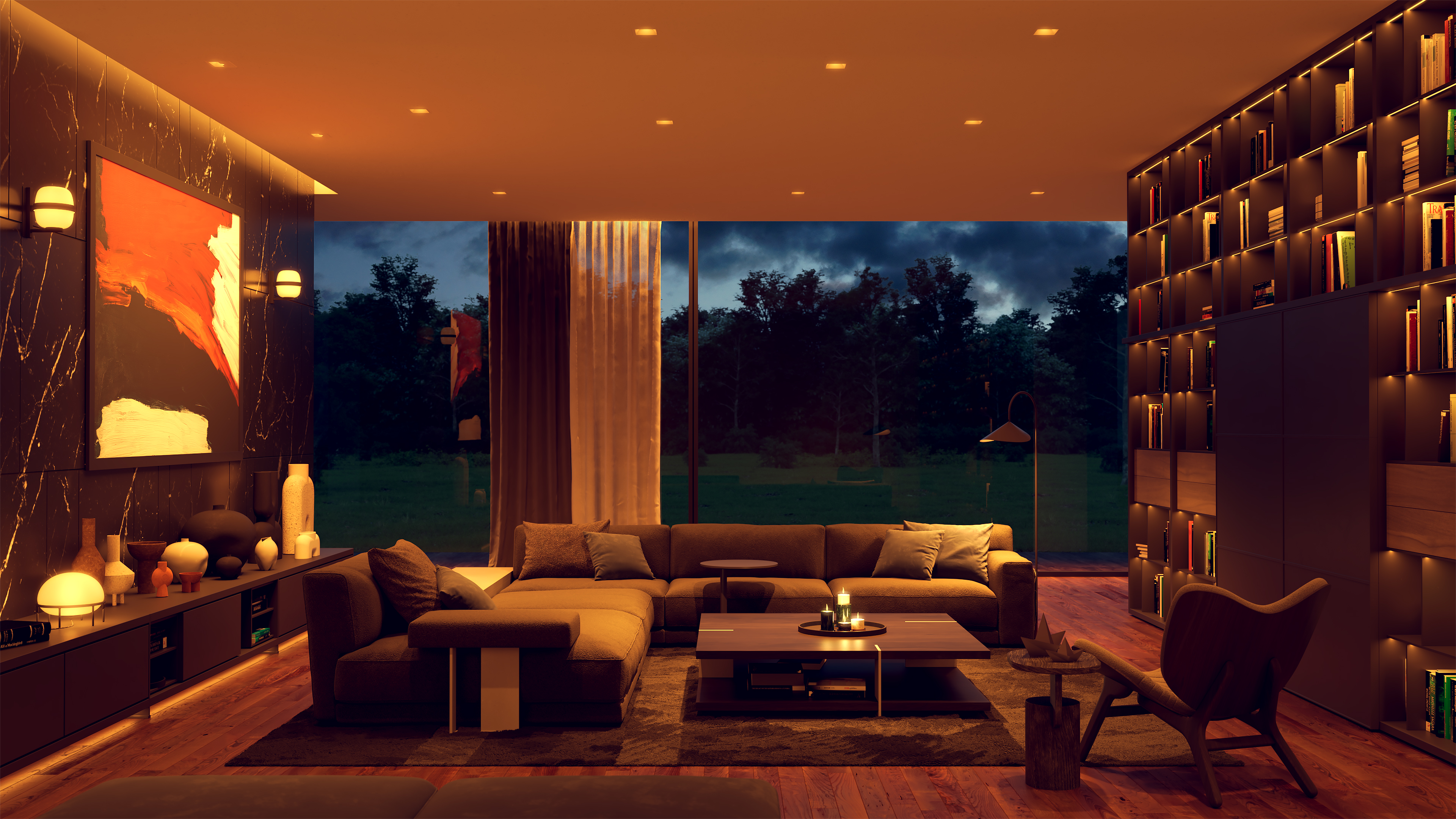 Light Channel 0.6" Recessed Millwork TruColor&trade; RGBTW, Luca 3.5" TruColor&trade; RGBTW Recessed Fixed and Adjustible Downlight,<br />Luca 3.5" TruColor&trade; RGBTW Recessed Wall Wash Downlight