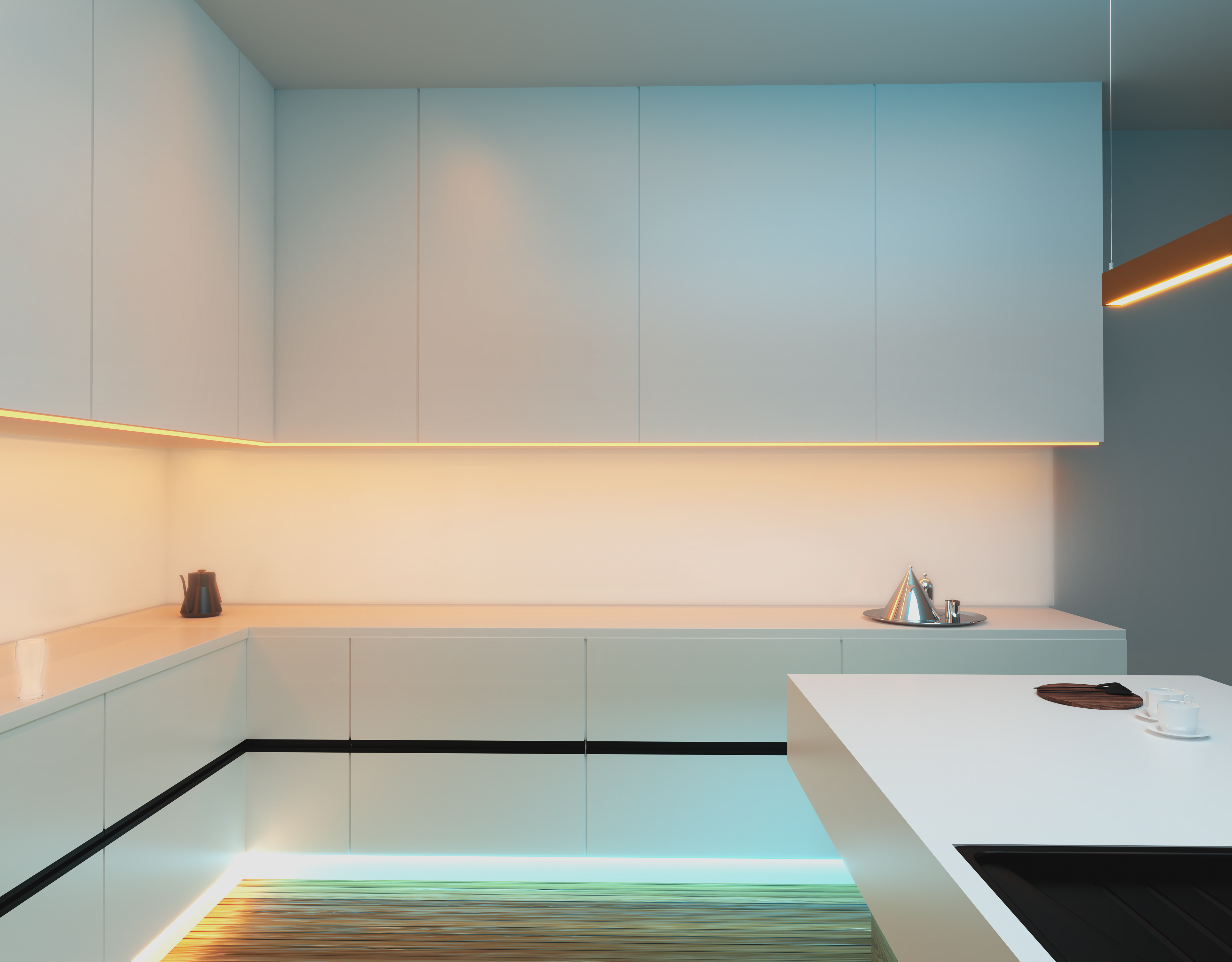 Light Channel 0.6" Recessed Millwork 24VDC Recessed 5 Channel Wireless Control, TruColor&trade; RGBTW