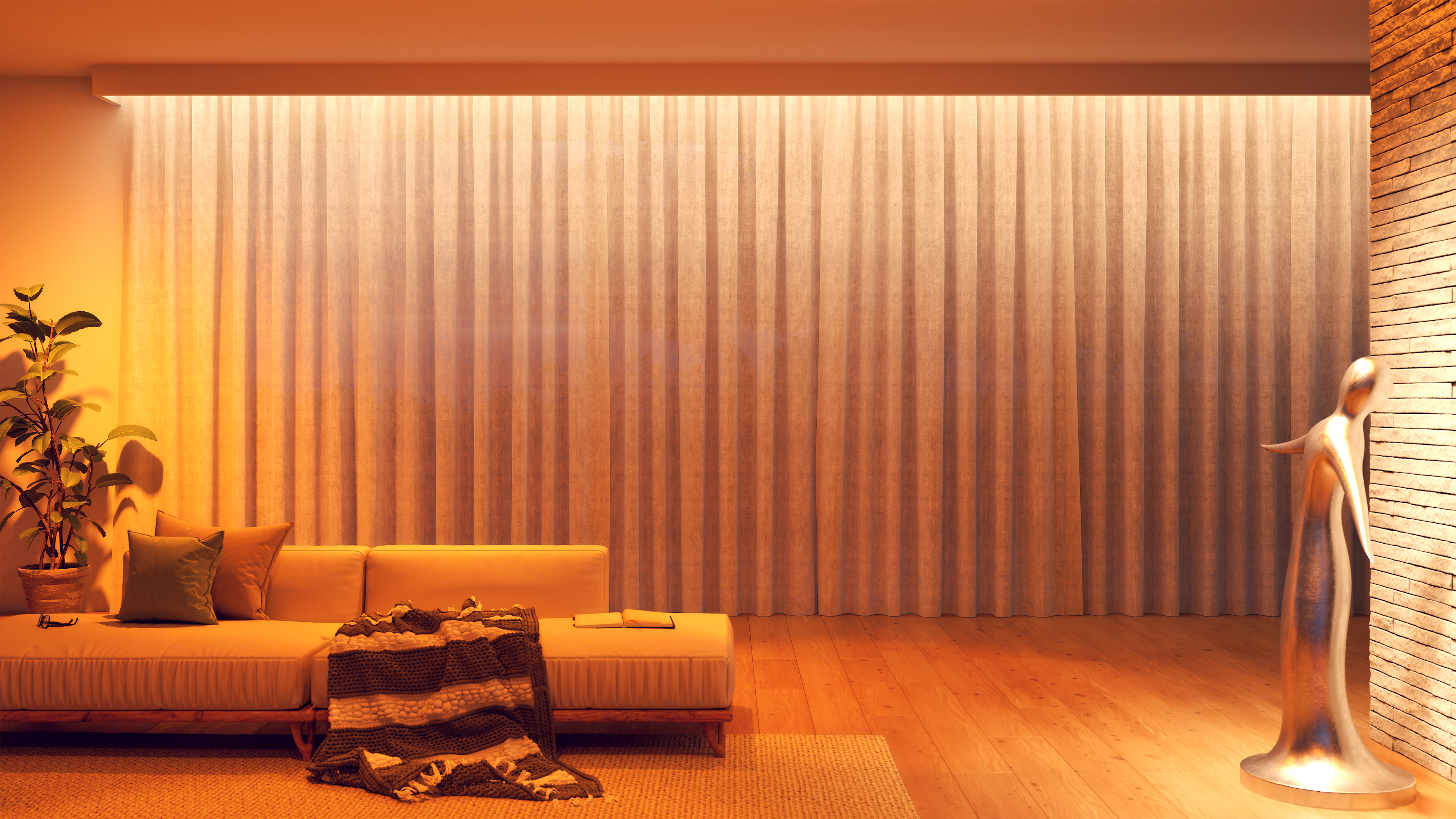 Light Channel Complete Fixture 0.6" Micro Grazer 24VDC Surface Mount 5 Channel Wireless Control, TruColor&trade; RGBTW