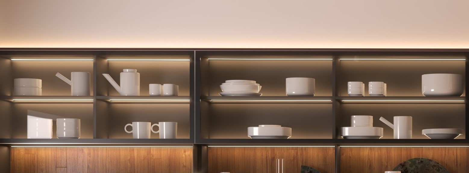 Light Channel Complete Fixture 0.3" Channel 24VDC 5W, Lazer Strip COB&trade; Tunable White - Click to Enlarge