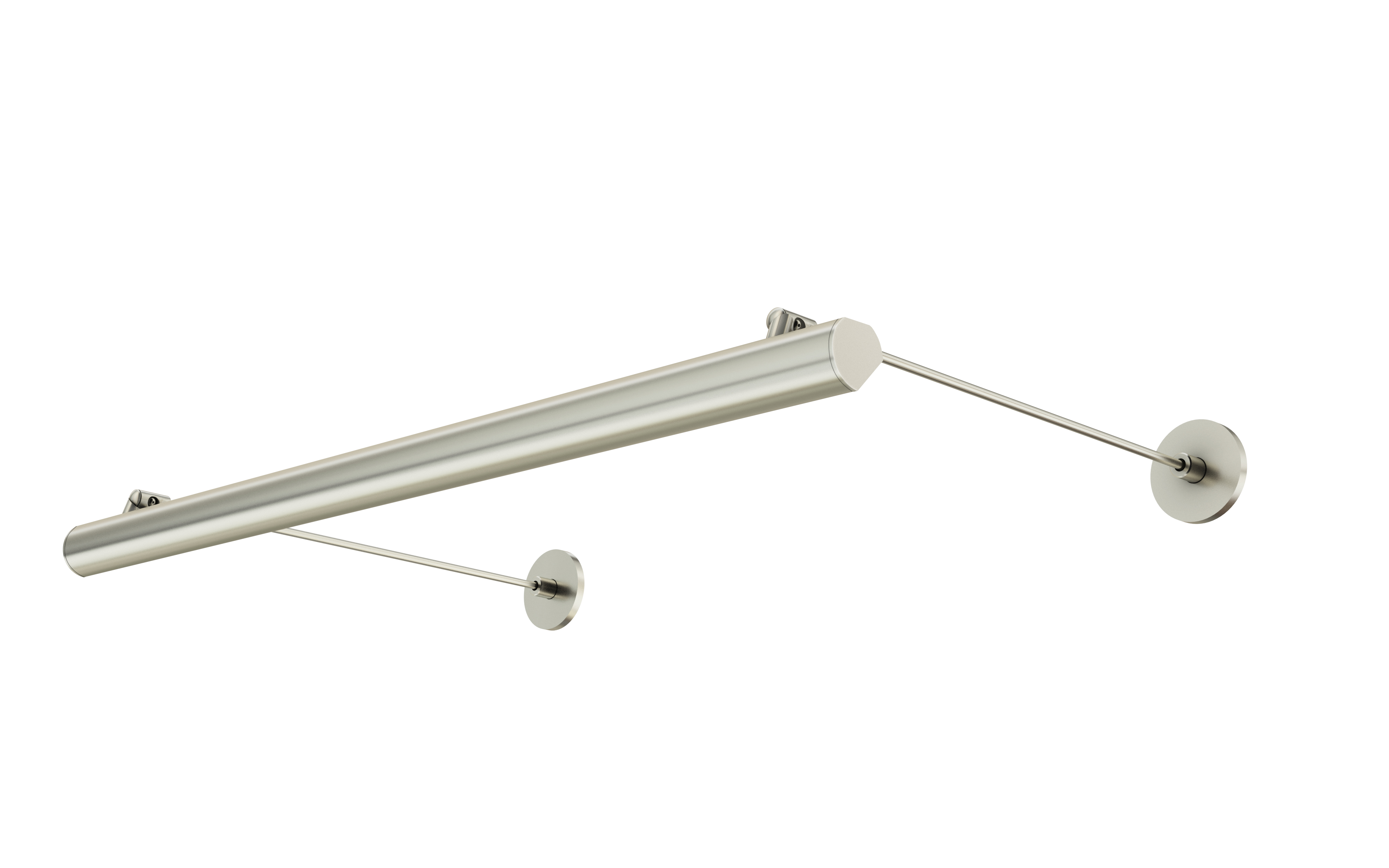 Kurve Display Sign, Satin Aluminum Finish