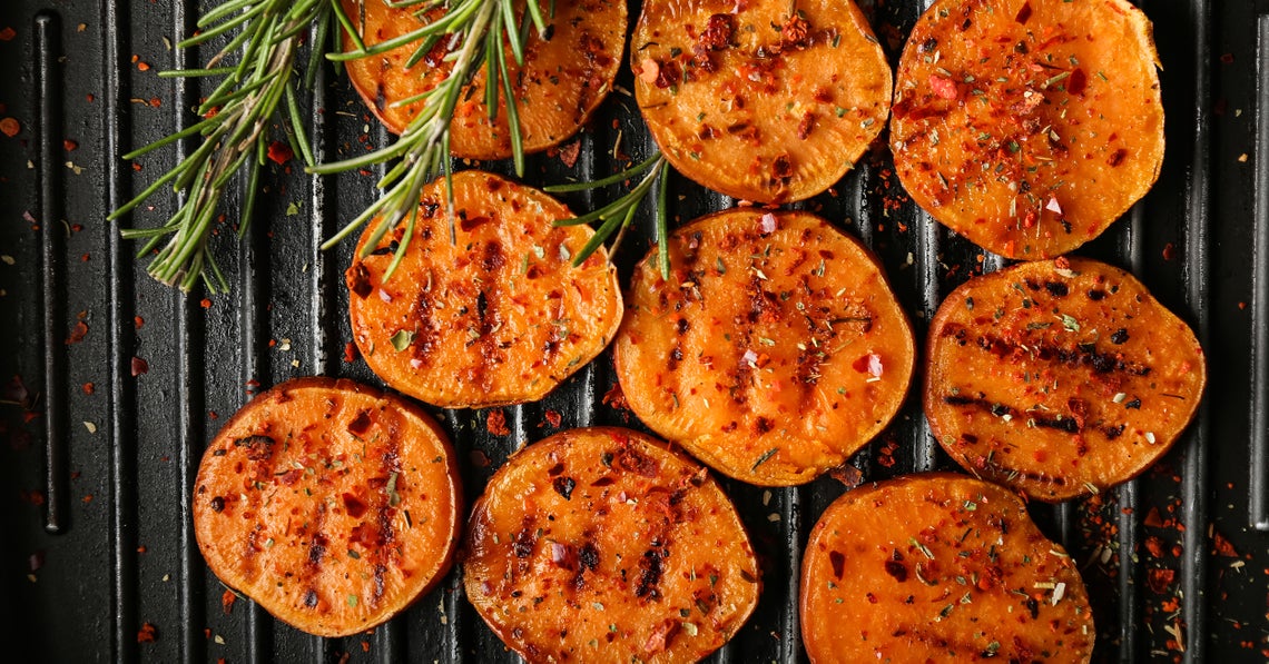 grilled sweet potatoes