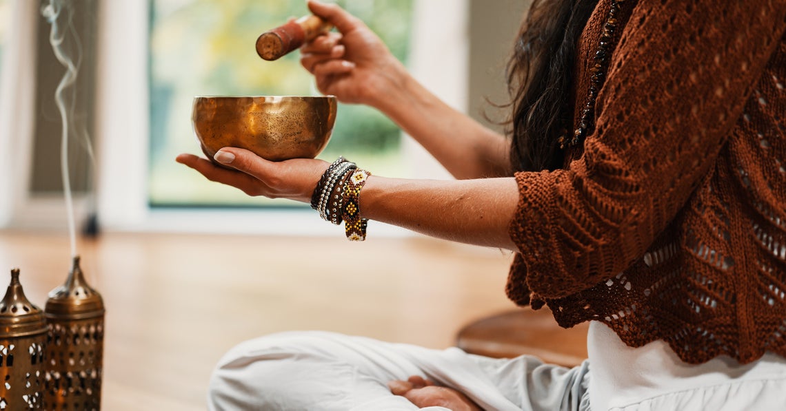 woman meditating