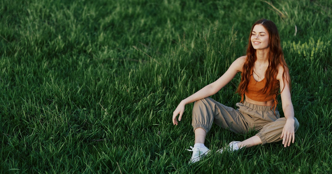 woman enjoying the moment