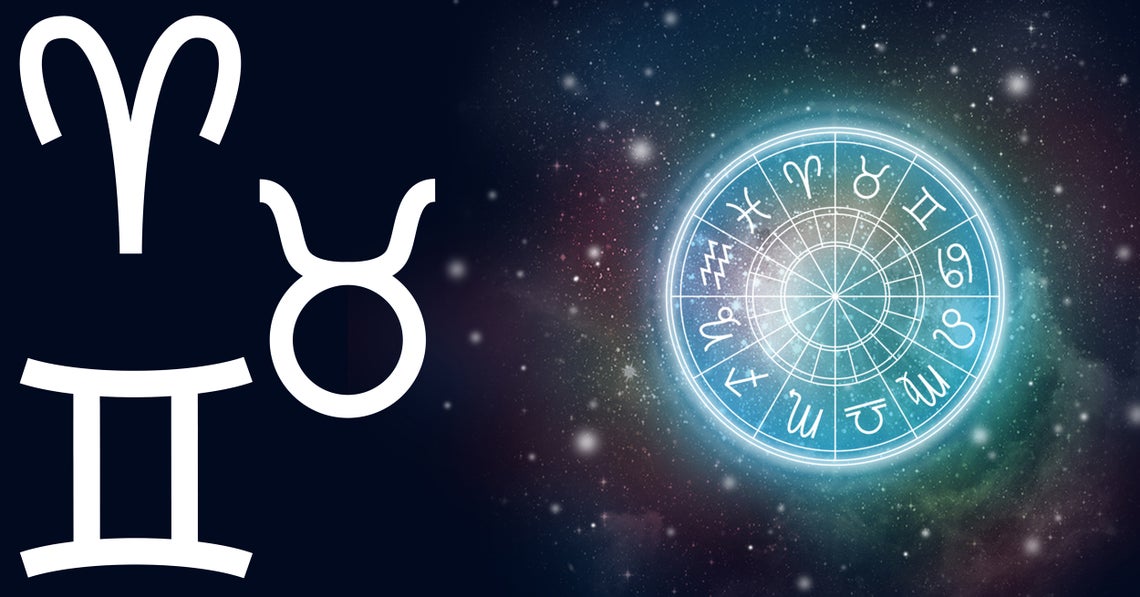 moon sign symbols of aries, taurus and gemini