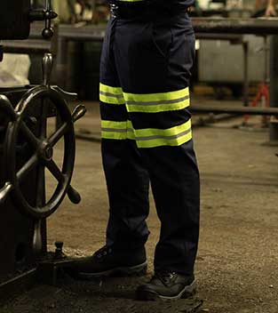 Man wearing Vestis High visibility clothing