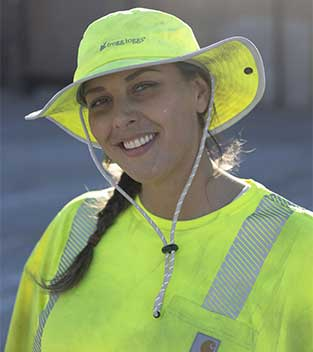 Man wearing Vestis High visibility clothing