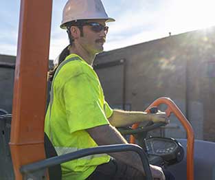 Man wearing Vestis High visibility clothing
