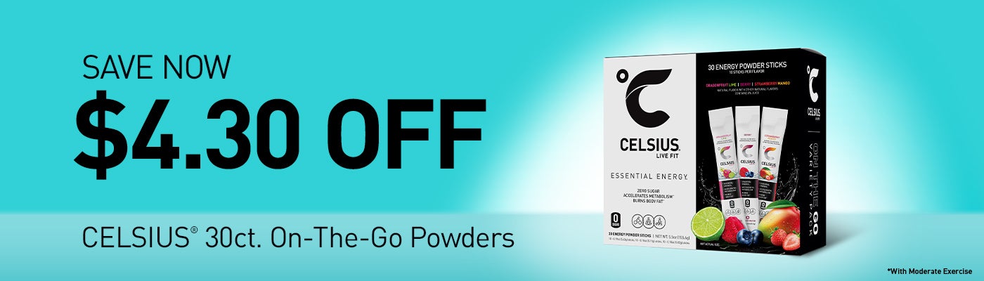 $4.30 off Celsius On-the-Go powders, 30ct