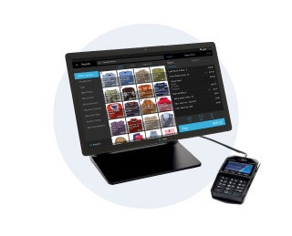 a point of sale system with screen and terminal