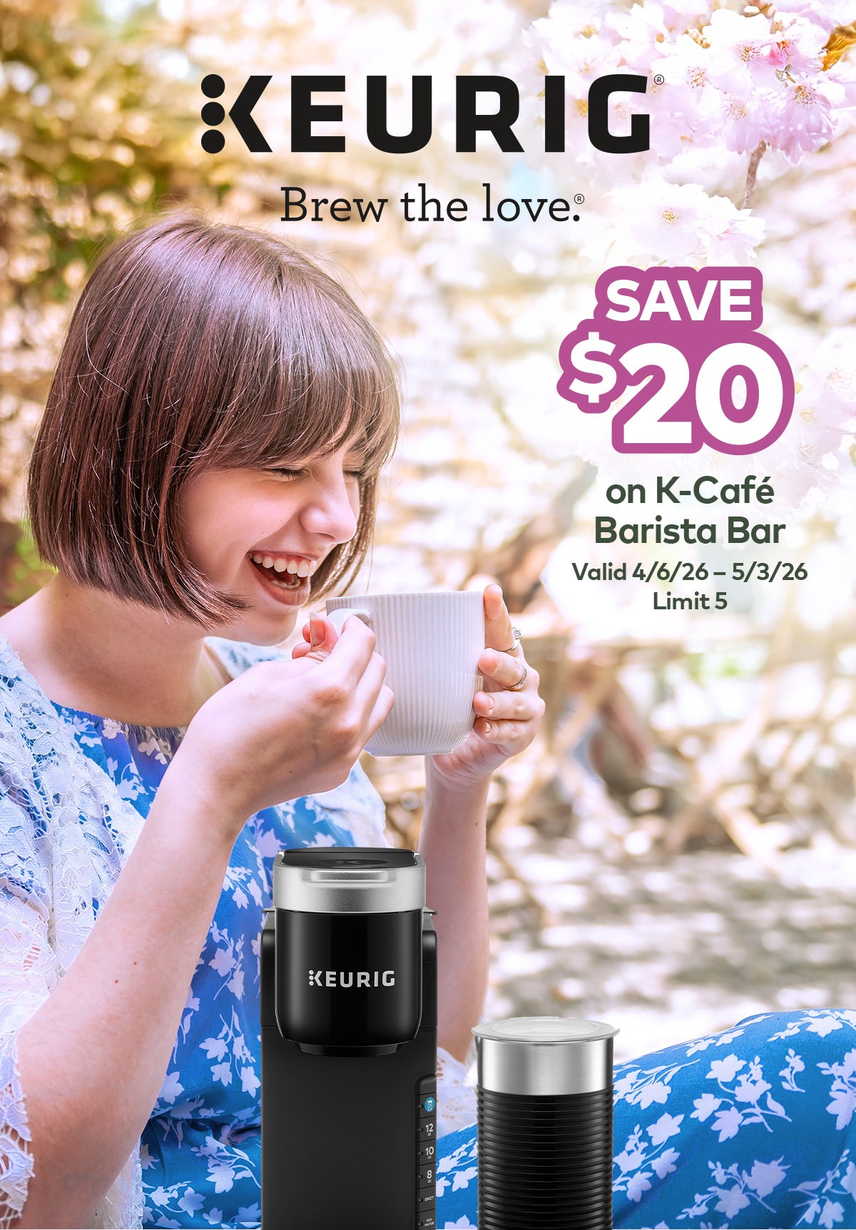 Keurig K-Cafe Barista Bar SIngle Serve Coffee Maker and Frother. Separate Frother included. Brew full-flavored coffee and make delicious coffee house beverages using any K-Cup Pod.