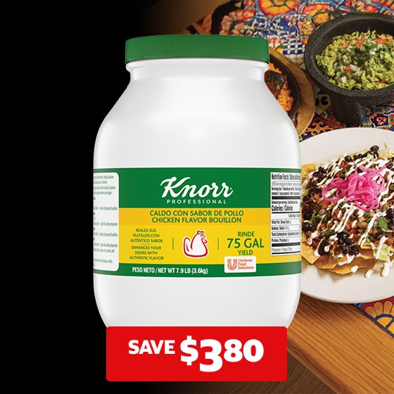 SAVE $3.80 on Knorr Professional Caldo de Pollo, Chicken Bouillon, 7.9 lbs