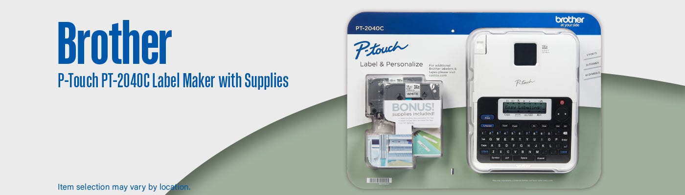 Brother P-Touch PT-2040C Label Maker with Supplies