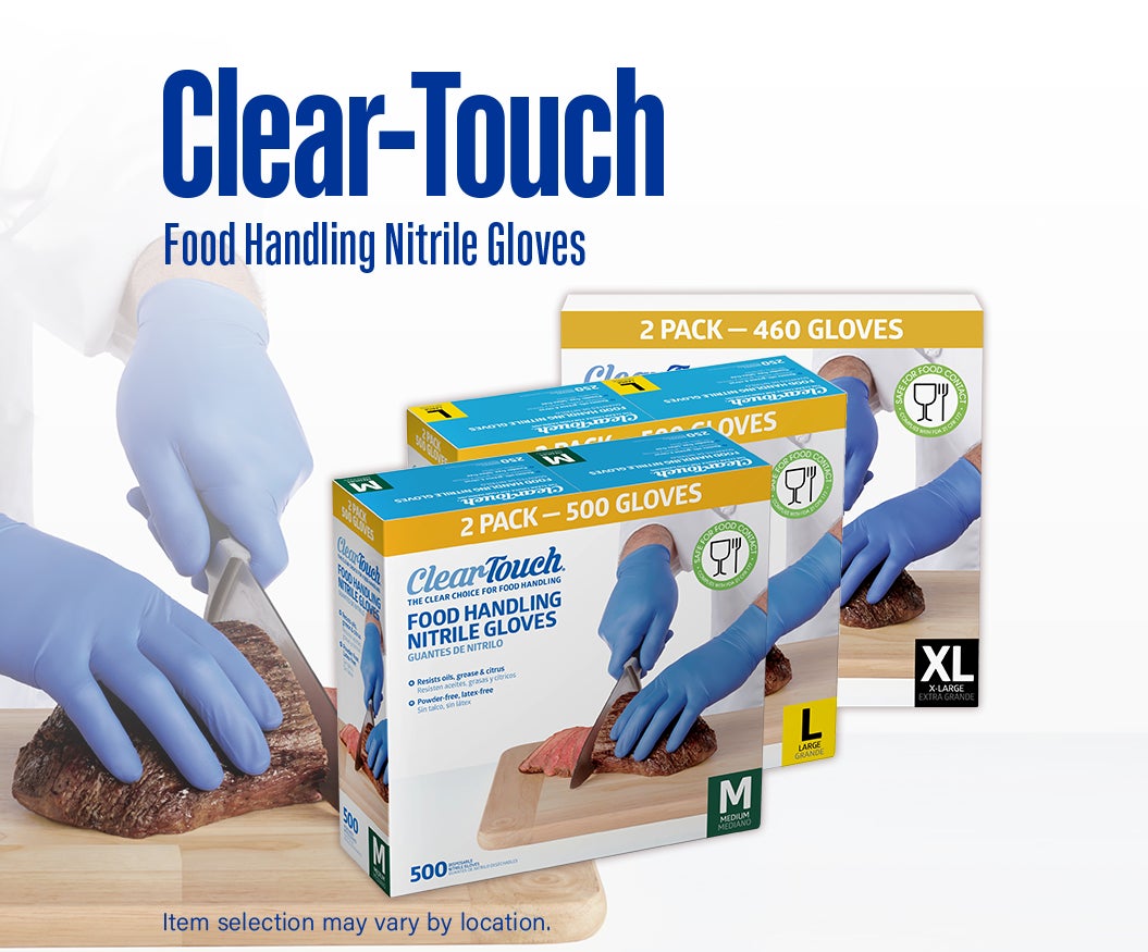 Clear-Touch Food Handling Nitrile Gloves