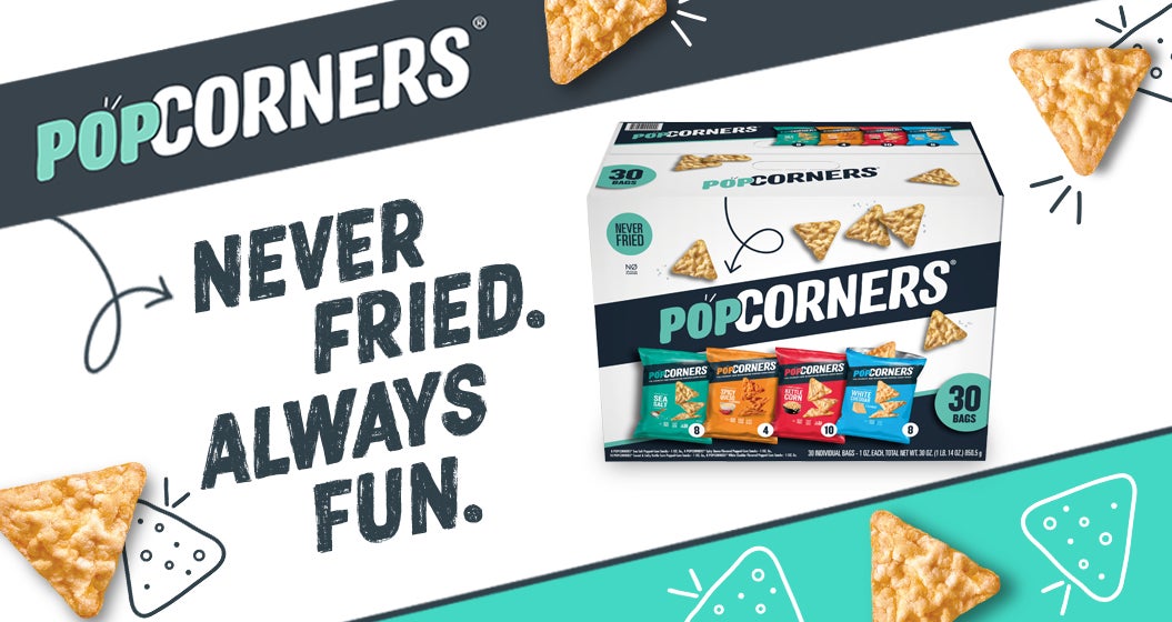 Save $4 on PopCorners Popped-Corn Snack, Variety Pack, 1 oz, 30 ct