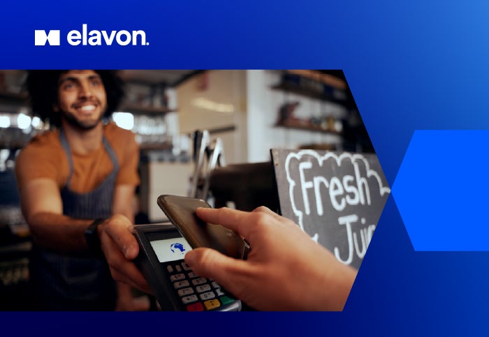 close-up of a credit card reader and copy that says 'payment processing for your business.'