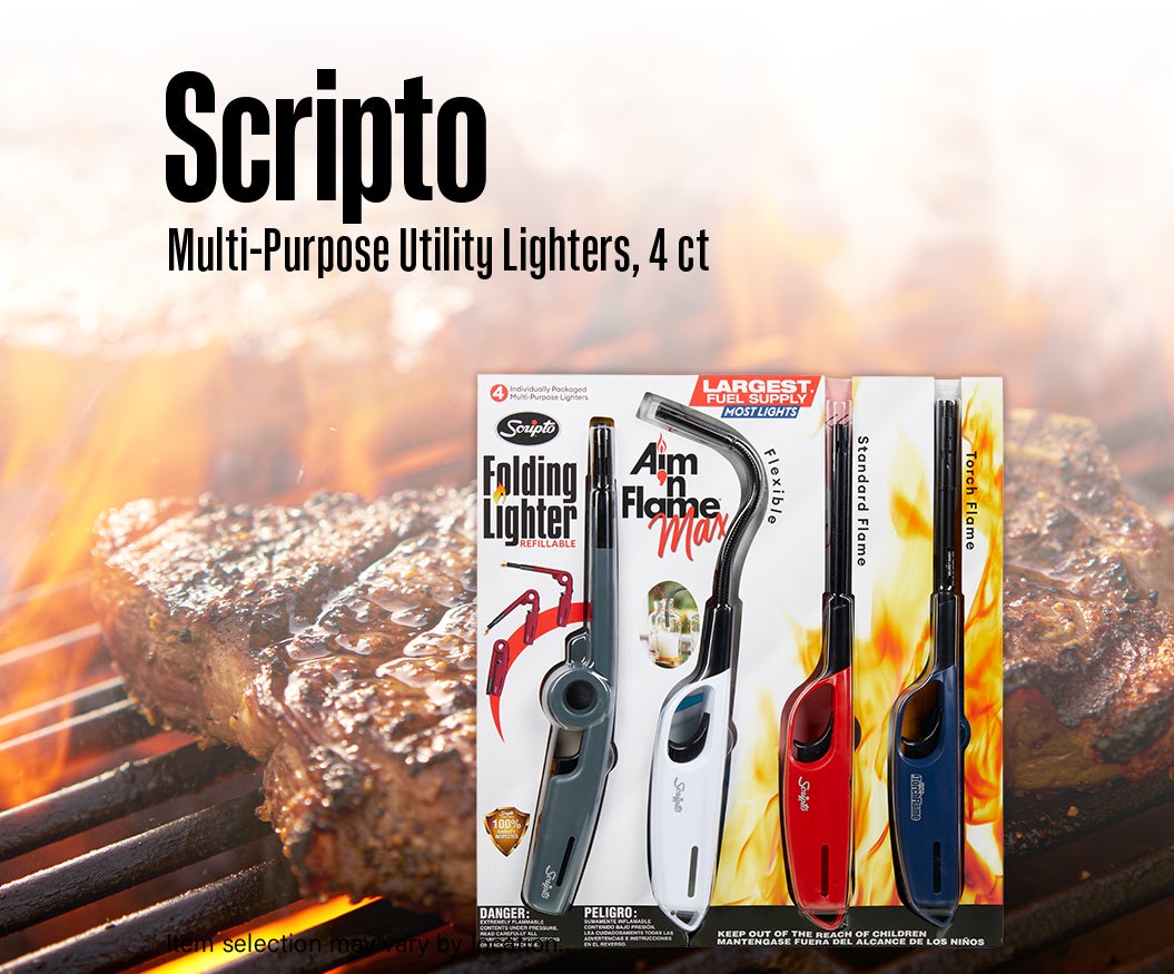 Scripto Multi-Purpose Utility Lighters, 4 ct