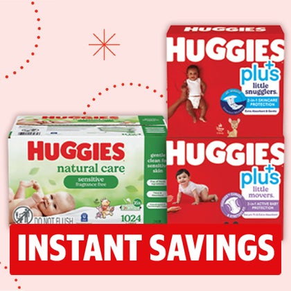 Instant Savings on Huggies Diapers and Wipes