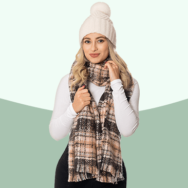 Emanuel Geraldo Ladies' Scarf and Beanie Set