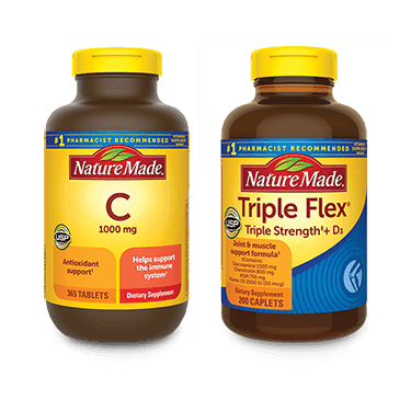 Nature Made Extra Strength Vitamin C or TripleFlex Triple Strength +D3