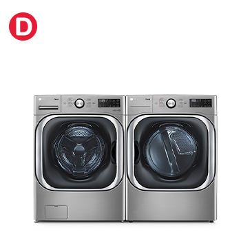 LG 5.2 cu. ft. Mega Capacity Front Load Washer and 9 cu. ft. Mega Capacity Dryer with Built-in Intelligence