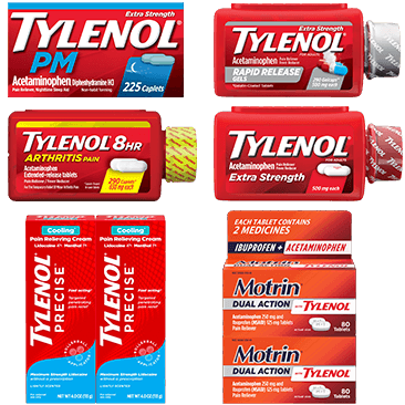 Tylenol PM, Extra Strength Gelcaps, 8 Hour Arthritis & Joint, Extra Strength Caplet, Precise Cooling Cream or Motrin Dual Action