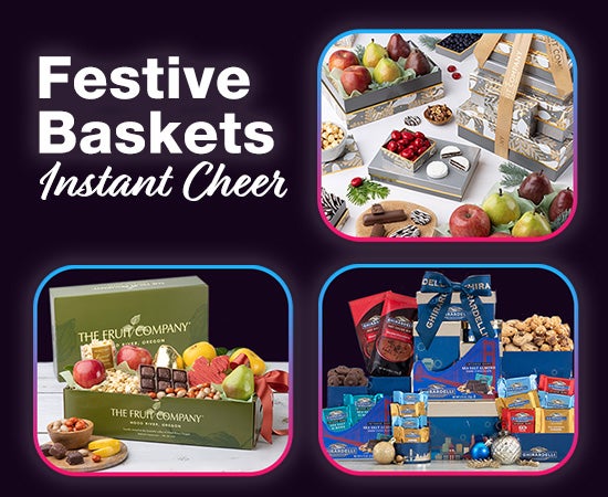 Shop now for Holiday Gift Baskets