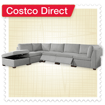 Thomasville Rockford 6-Piece Fabric Modular Sectional with 2 Power Footrests