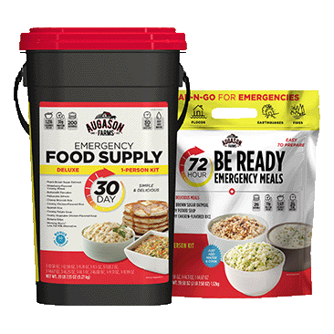 Augason Farms Deluxe 30-Day Emergency Food Supply 5-Gallon Survival Food with 72-Hour Be Ready “On-The-Go” Kit (226 Total Servings)