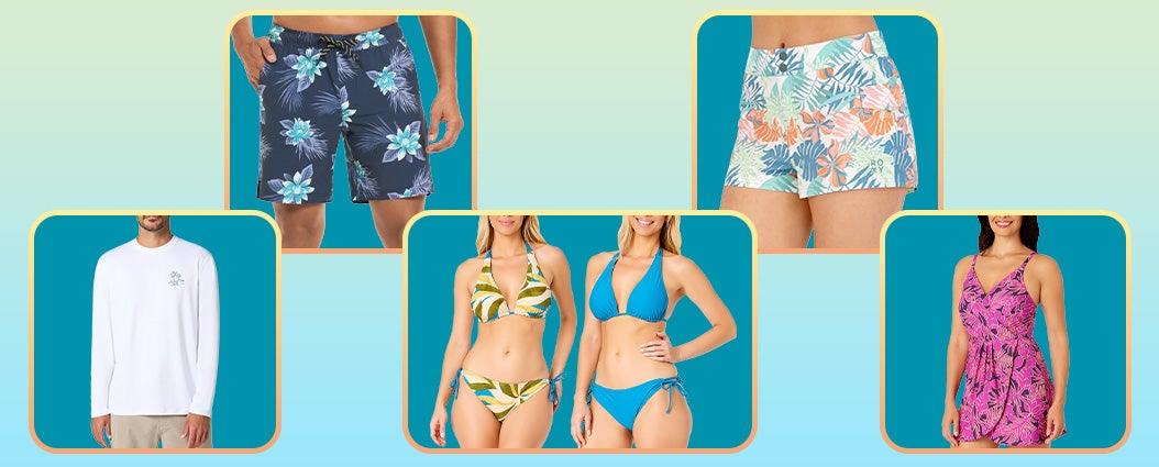shop swimwear and other beach apparel essentials 