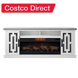 Tresanti Kerrigan TV Console with ClassicFlame CoolGlow 2-in-1 Electric Fireplace and Fan