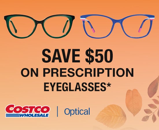 Buy one pair of prescription eyeglasses and save $50 on each additional pair of prescription eyeglasses.