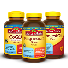 Nature Made Magnesium Citrate, CholestOFF Plus, or CoQ10 Softgels