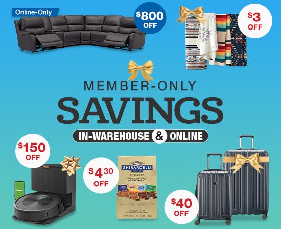 Member Only Savings in Warehouse and online