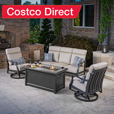 SunVilla Havana 4-Piece Fire Pit Outdoor Seating Set