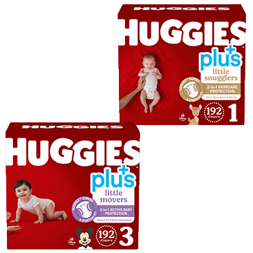 Huggies Plus Diapers Sizes 3 - 7