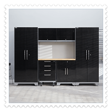 NewAge Performance Diamond Plate Series Garage Cabinets 7-Piece Set