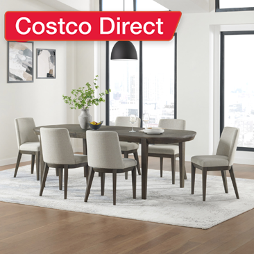 Veneto Extendable Wood Dining Table and 6 Chairs