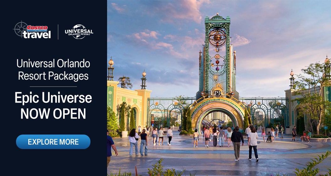 Costco Wholesale Travel. Universal Orlando Resort. Universal Orlando Resort Packages. Epic Universe Now Open. Explore More.