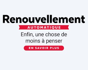 Renouvellement automatique. Enfin, une chose de moins à penser. En savoir plus
