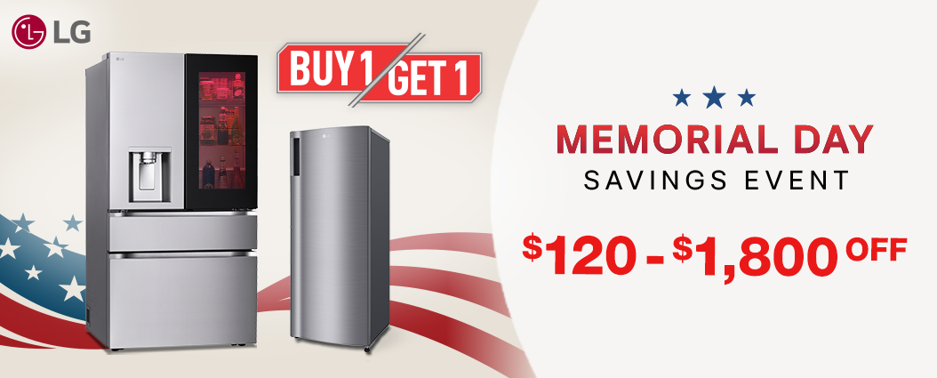 Buy 1 get 1 on the LG Memorial Day Savings Evet