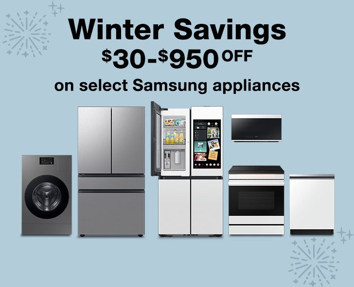 $30-$950 off select Samsung appliances.