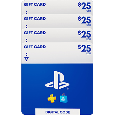 Sony PlayStation - Four $25 eGift Cards Digital Download