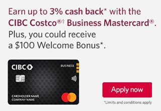 Earn up to 3% cash back with the CIBC Costco Business Mastercard Apply now Limits and conditions apply
